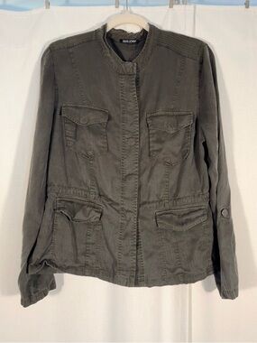 Dear John Olive Green Tencel Utility Jacket